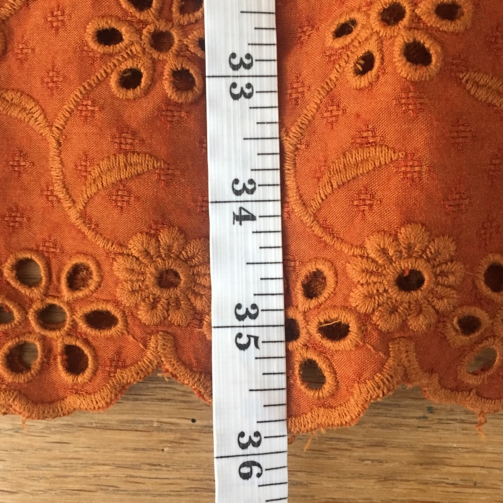 Universal Threads Rust Eyelet Ruffle Sleeve Dress - image 8